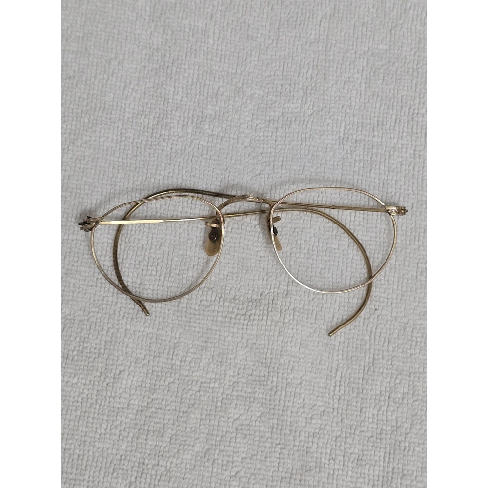 VTG B&L HIBO Glasses 1/10 10K GF Engraved Art Deco Frames Bausch & Lomb 1940s